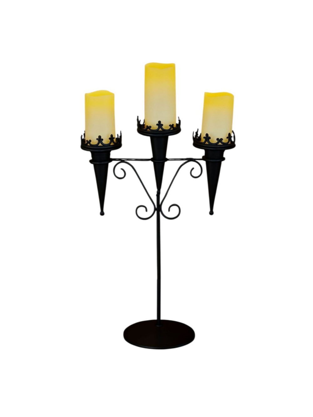 Black Medieval Style Metal Candelabra Wedding Halloween Gothic Renaissance